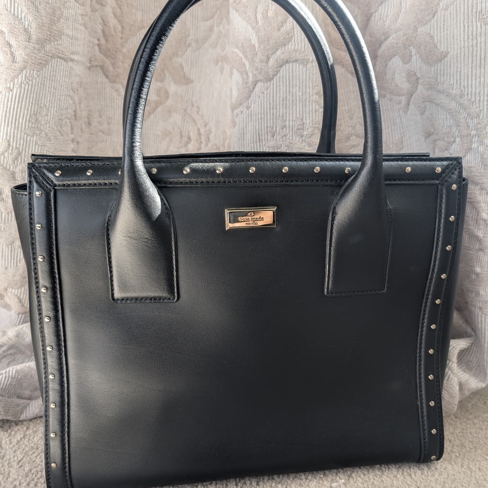 Black Kate Spade Studded Handbag